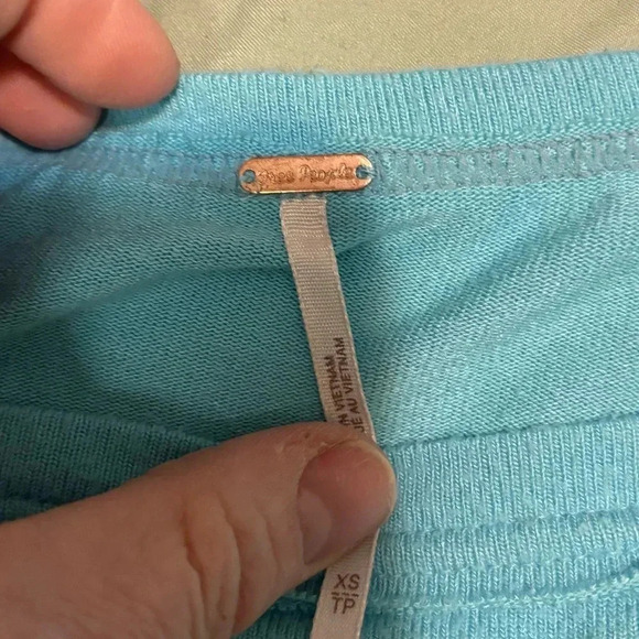 Free People Forever Your Girl Baby Blue Long Sleeve Peplum Babydoll Top X-Small - Picture 8 of 11